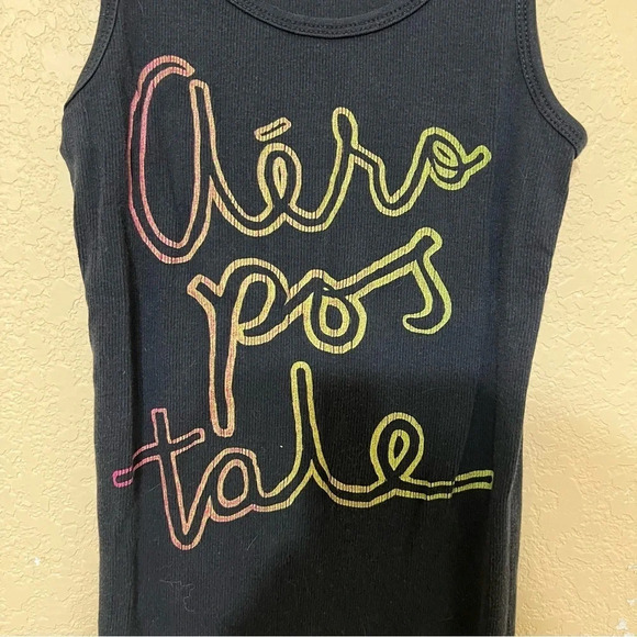 Aeropostale stretch tank top size Medium Black - Picture 3 of 9
